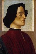 BOTTICELLI, Sandro Portrait of Giuliano de Medici Sweden oil painting artist